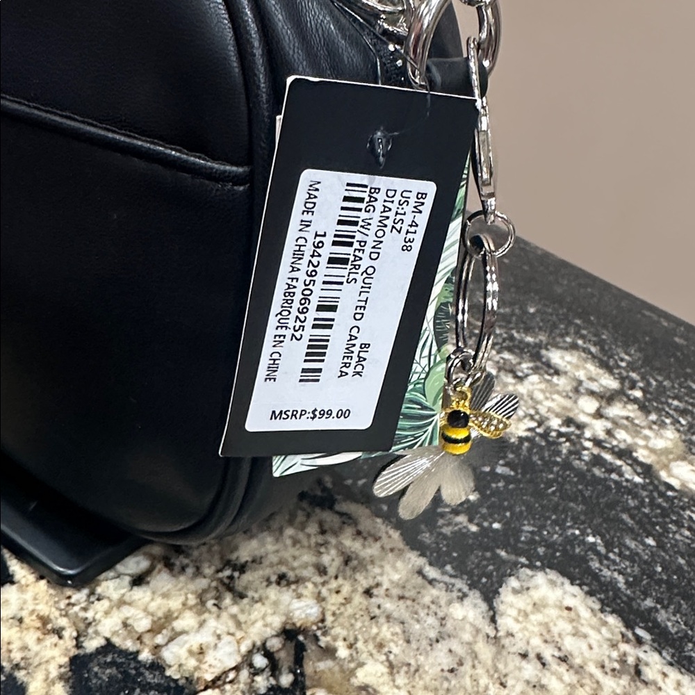 Badgley Mischka Diamond Quilted Camera Bag - Picture 6 of 8